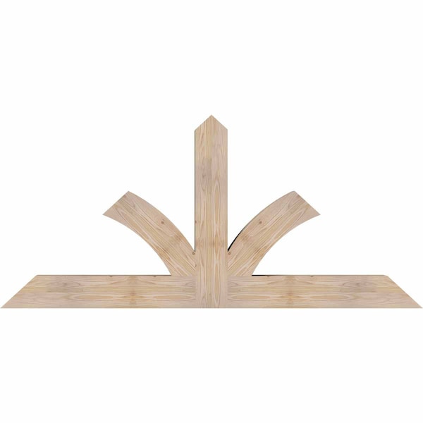 Ekena Millwork Richland Smooth Timber Gable Bracket, Douglas Fir, 72"W x 33"H x 5 1/2"D x 5 1/2"F, 11/12 Pitch GBW072X33X0606RIC00SDF - main